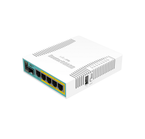 MikroTik - Router con 5 puertos Gigabit Ethernet (4 POE)