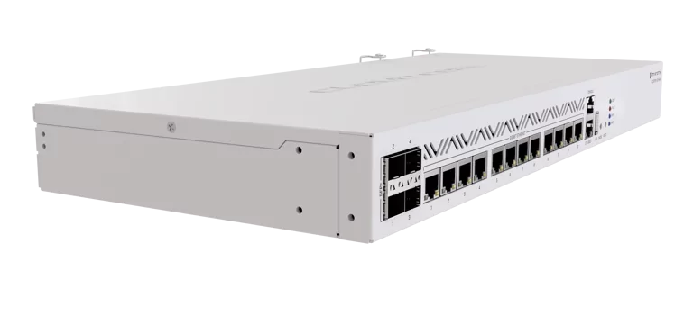 MikroTik - Cloud Core Router 12 Puertos Gigabit Ethernet, 4 Puertos SFP+ 10Gigas, ARM 64 BIT