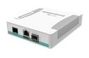 MikroTik - Cloud Router Switch, 5x SFP cages, 1x Combo (SFP or Gigabit Ethernet), 400MHz CPU, 128MB RAM, desktop case, RouterOS L5