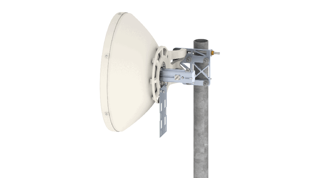 ALGcom - ANTENA PARABOLICA BLINDADA FRECUENCIA 4.9 -6.425 GHZ, 25 DBI / 30 CM