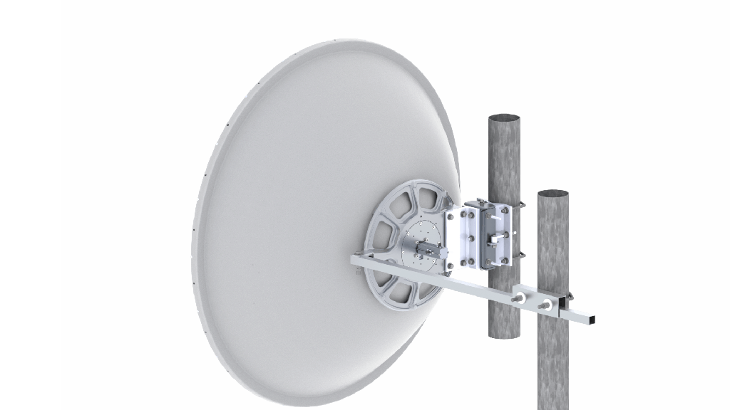 ALGcom - ANTENA PARABOLICA BLINDADA FRECUENCIA 4.9 -6.425 GHZ, 36.0 DBI / 1.20 M