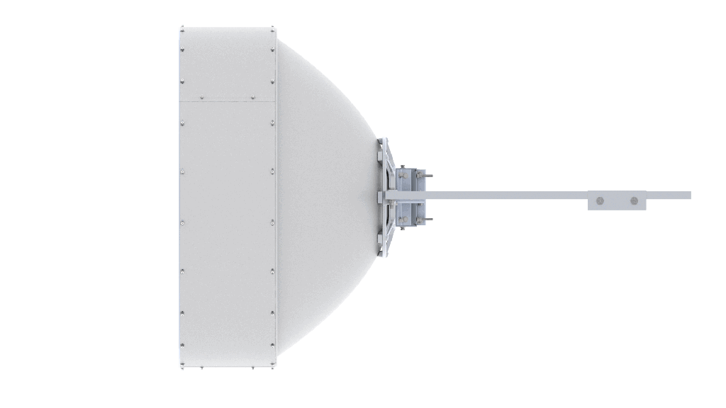 ALGcom - UHPX-5800-35-12-DP (Antena Parabólica Sólida Blindada) 35dBi, 1.2 metros de diámetro.