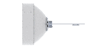 ALGcom - UHPX-5800-35-12-DP (Antena Parabólica Sólida Blindada) 35dBi, 1.2 metros de diámetro.