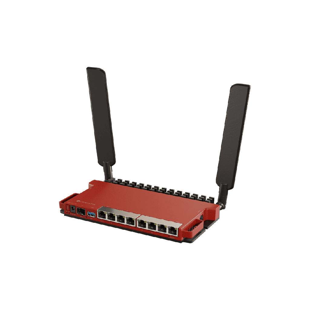 MikroTik - RouterBoard L009, WiFi 802.11ax 2.4Ghz, 1 puerto SFP+ 2.5GB y 8Gb, 1 POE-out y USB. RouterOS L5