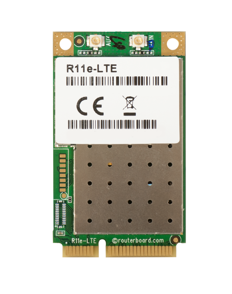 MikroTik - Tarjeta miniPCI-e LTE 2G / 3G / 4G / LTE con soporte para bandas 1/2/3/5/7/8/20/38/40.