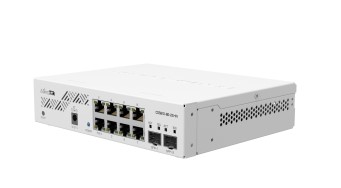 MikroTik - Cloud Smart Switch 610-8P-2S+IN con 8 Puertos Gigabit PoE-Out , 2x SFP+, SwOS, case de metal