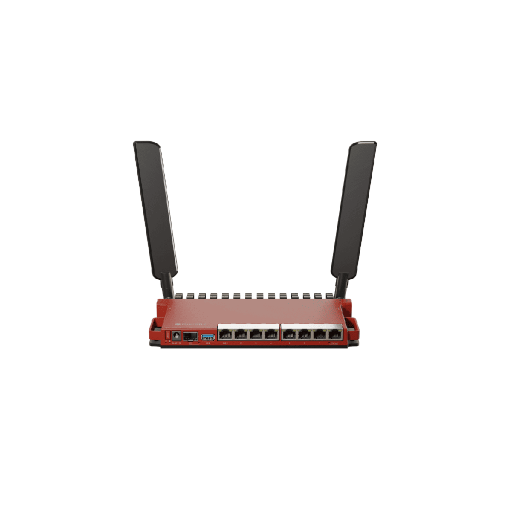 MikroTik - L009UiGS-2HaxD-IN, WiFi 802.11ax 2.4Ghz, 1 puerto SFP+ 2.5GB y 8Gb, 1 POE-out y USB. RouterOS L5