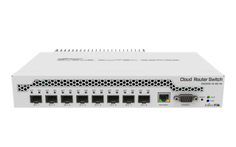 MikroTik - CRS309-1G-8S+IN, 1Gb y 8 SFP+ 10Gbps interiores