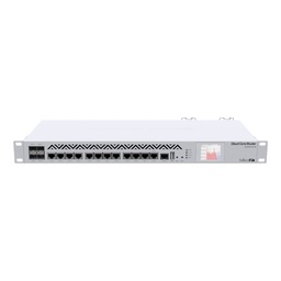 [CCR1036-12G-4S-EM] CCR1036-12G-4S-EM - MikroTik - Cloud Core Router de 36 nucleos 12 puertos gigabit, 4 puertos SFP, pantalla LCD, USB con MEMORIA EXTENDIDA 8Gb RAM. Doble fuente.