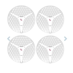 [RBLHG-5HPnD-XL4pack] MikroTik - LHG XL HP5 with 5GHz 27dBi antenna, Dual Chain High Power 802.11an wireless, 600MHz CPU, 64MB RAM, 1x LAN, POE, PSU, RouterOS L3 (4pack)