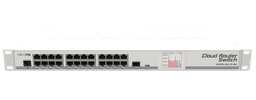 [CRS125-24G-1S-RM] MikroTik - CLOUD ROUTER SWITCH 125-24G-1S-RM, ROUTEROS L5,1U RACKMOUNT ENCLOSURE.