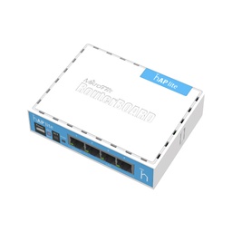 [RB941-2nD] MikroTik - hAP Lite RB941-2nD, CPU 650MHZ,32MB RAM,DOBLE CADENA 2.4GHZ INALÁMBRICO,4 PUERTOS FAST ETHERNET,L4