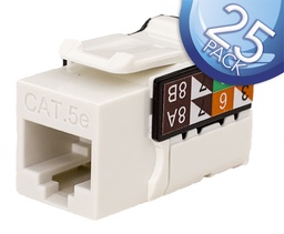 [351-V2610/WH/25] Vertical Cable - 351-V2610/WH/25 - CAT 5E, 8X8 KEYSTONE JACK DATA PACK 25, BLANCO